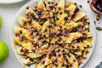Cinnamon Apple Nachos with Caramel Drizzle