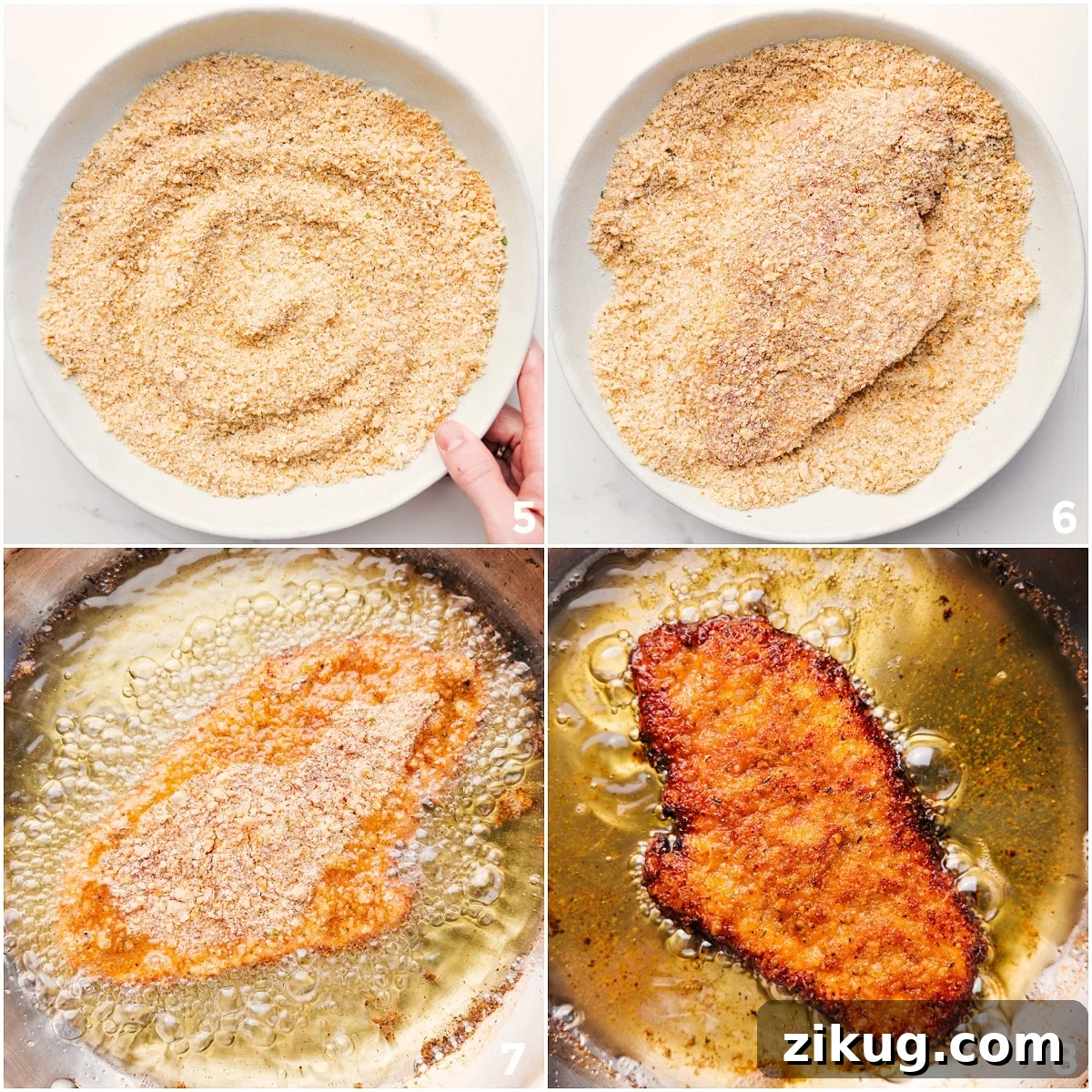 Crispy Chicken Milanese with Lemon Parsley Salad 6 The meat breaded and then fried to crispy perfection.