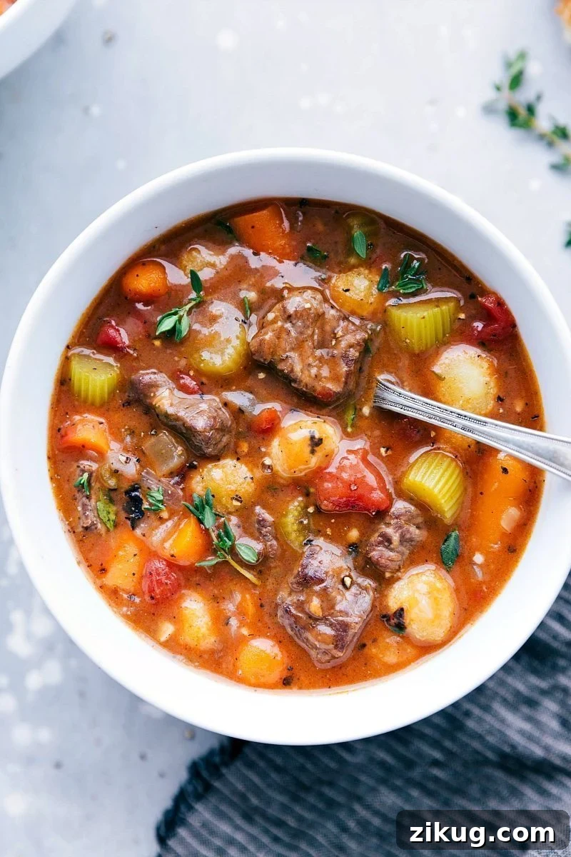 Unstuffed Peppers Recipes Slow cooker beef stew with gnocchi instead of potatoes.