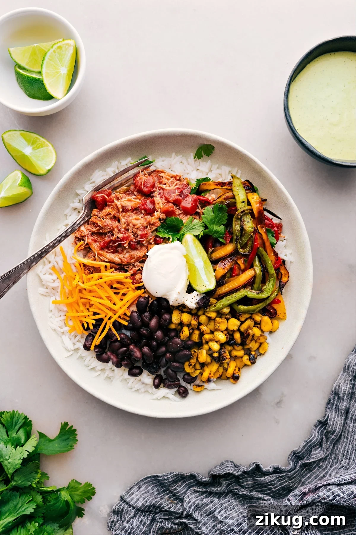 Street Corn Beef Bowls Salsa Chicken Crockpot with tender shredded chicken, vibrant salsa, and savory seasonings slow-cooked until tender.